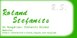 roland stefanits business card